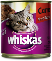 Whiskas Patê Lata Carne 290g
